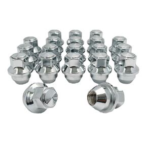 Eisen 12x1.5 One-Piece Chrome OEM Style Lug Nuts Compatible for Stock Steel Wheels/w Hubcaps Ford Focus Fusion Escape