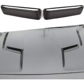 JeCar for Challenger Hood Scoop Vent Insert Carbon Fiber Hood Vent Trim Accessories Compatible with Dodge Challenger 2015-2020