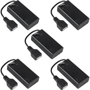 5pcs 2 AA Battery Holder USB Female Socket 2 AA Battery Case Box Holder with Cover ON-Off Switch and USB Cable