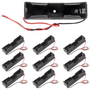 10pcs 18650 Battery Clip Holder Box Case for 18650 Battery Copper Contacts Battery Storage Box Case Holder 1 Slots (10pcs 3.7V 1 Slots)