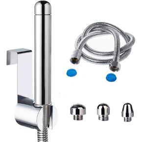 Shower Douche Enema Kit with Hook up, Colon Nozzle Cleaner System with 59 inch Shower Hose and 3 Heads for Men Women Cleaning