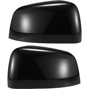 uxcell 1 Pair Gloss Black Top Half Mirror Cover for Jeep Grand Cherokee 2011-2019 for Dodge Durango 2011-2019