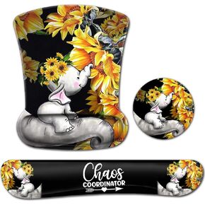 Mouse Pad with Wrist Support, Ergonomic Gel Mouse Pad Beautiful Flowers,Non-Slip Durable, Memory Foam Keyboard Wrist Rest, Suitable for Office Typing Games, Pink Hyacinths on Wood Panel in Saudi Arabia