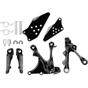 Rear Foot Pegs Footrests Brackets Set Fits for Kawasaki Ninja ZX6R ZX10R 2009-2010 (Rear-2)