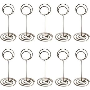 10pcsTable Number Holders Stand Ring Clip Place Cards Holder Memo Holder Card Holder for Wedding Party Graduation Reception Restaurant Home Centerpiece Decorations Office Memo