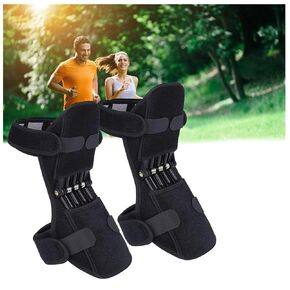 وسادات الركبة لدعم المفاصل (محدثة) - وسادات تثبيت الركبة لرفع الطاقة - معزز قوي لحماية الركبة بقوة زنبركية - دعامة دعم للركبة قابلة للتنفس وغير قابلة للانزلاق للرجال والنساء للتسلق، in Kuwait