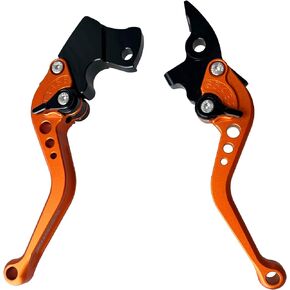 RIDE IT Short Brake Clutch Levers for RC125 RC200 RC390 2014 2015 2016 2017 2018 2019 2020 2021,390 Adventure 2020-2021,Compatible with Duke 125/200/390 2014-2021-Orange