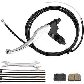 22mm 7/8" Left Clutch Brake Handle Lever with 155cm Cable Brake Pads Replacement for Coleman CT100U CC100X 98cc 3HP MBX10 Mini Bike Parts (Red)
