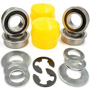 HD Switch Front Wheel Bushing to Bearing Conversion Kit fits John Deere D100 D105 D110 D120 D130 D140 D150 D160 D170 Wheel Bearings - Plus Free Hub Caps