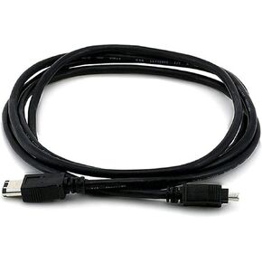 Monoprice 15-Feet IEEE-1394 FireWire iLink DV Cable 6P-4P M/M, Black (100041)