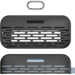 Geekria Silicone Speaker Case Cover, Compatible with New Bose SoundLink Flex Case, Protective Waterproof Soft Skin, Replacement Bluetooth Speakers Travel Carrying Case with Keychain Hook (Black)