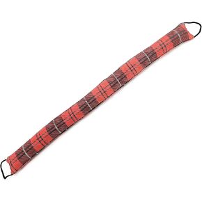 Roe & Moe Plaid Print Draft Stopper, Door Bottom Hot/Cold Air Blocker Noise Reducer Insulation Sound Proof Weather Strip Seal, 38 x 4 inches, with 2 Loops - Ideal for 36 inch Door