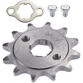 X AUTOHAUX 1 Set 520 Style 12 Teeth 20mm ID Motorcycle Front Engine Sprocket Fit for 50cc 70cc 110cc 125cc Motorcycle Dirt Pit Bike Mini Bike ATV
