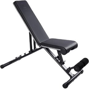 Adjustable Weight Bench Heavy Duty Incline Decline and Flat Bench, 1100 lb Weight Capacity Multi-Purpose Foldable Dumbbell and Barbell Bench