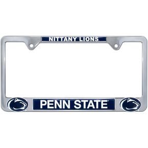 Premium All Metal Mascot License Plate Frame w/ 3D Logos (Nebraska)