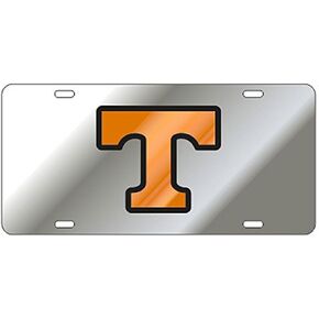 Craftique Tennessee Volunteers Mirror Laser Cut License Plate - Orange & Black T