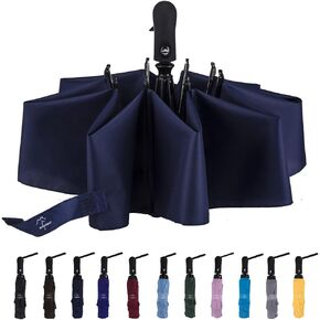 Travel Inverted Automatic Umbrella – Reverse Windproof Golf Compact Lightweight Car Umbrellas for Men & Women