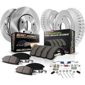 Power Stop KOE15240DK Autospecialty Front and Rear Replacement Brake Kit-OE Brake Drums & Ceramic Brake Pads
