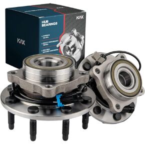 KAX 515058 Pair Front Wheel Bearing and Hub Assembly fit for 2001-2006 Chevy Silverado 2500 HD,for 2001-2006 GMC Sierra 1500,for 2001-2006 GMC Sierra 2500 HD,8 Lug w/ABS