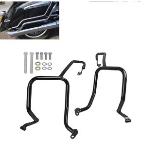 Motorcycle Saddlebag Guard Rails Steel Rear Highway Crash Bars Compatible with BMW R18 Classic R 18 R18B 2020 2021 2022 Black Motorcycle Frame Protection Rear Side Bars