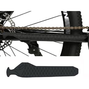 Bike Chainstay Protector, Protect Bike Chain and Seatstays from Scratches, Wear and Chain Friction, Bicycle Frame Chain Silicone Protective Guard Pad for Mountain Bike Road Bike, 8.8" X 2.4"