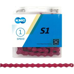 KMC, S1, Chain, Speed: 1, 1/8'', Links: 112, Pink