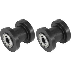 Motoforti 2 Pcs 8mm Chain Tensioner Roller Slider Pulley Wheel Idler for Motorcycles Dirt Pit Bike Black