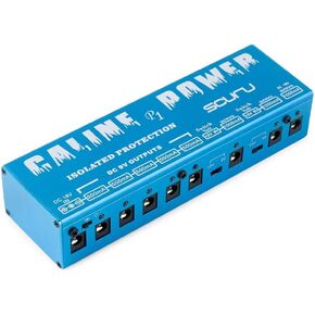 Caline Guitar Effect Pedal Power Supply 8 lsolated DC Outlets 9V 12V 15V 18V with Short Circuit Overcurrent Protection Blue P1