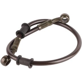 Keenso 600MM Motorcycle Brake Line, Motorcycle Braided Steel Brake Clutch Oil Hoses Line Pipe Motorcycle Pit Dirt Bike Motocross Street Bikes (600mmSilver) Brake System Modification