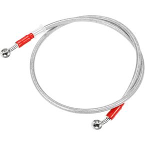 X AUTOHAUX 50cm 19.69" 10mm ID Motorcycle Hydraulic Brake Line Oil Hose Pipe 28° 0° Stainless Steel Braided Cable for ATV Motocross Sport Bikes Silver Tone in Kuwait