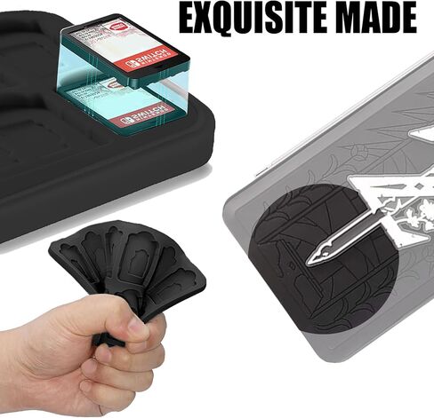 حافظة بطاقات الألعاب لجهاز نينتندو سويتش، حامل بطاقات ألعاب ريليف سويتش، صندوق تخزين بطاقات ألعاب سويتش، منظم بطاقات ألعاب سويتش ذو سعة كبيرة، 24 فتحة (C-3) in Kuwait