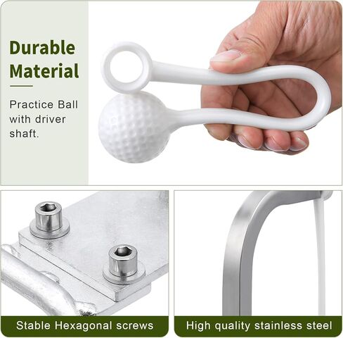PGM Golf Swing Trainer - 2.0 معدات تدريب الجولف مع 5 ارتفاعات قابلة للتعديل - مسار نقي لتمارين أرجوحة الجولف - مساعد تدريب - أرجوحة جولف ومدرب ضرب للمنزل الداخلي والخارجي in Saudi Arabia