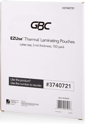 أوراق / أكياس تغليف حراري من سوينجلاين GBC، مقاس Letter، 3 مل، EZUse، 150/عبوة، علبة واحدة مكونة من 12 عبوة (3740721-CS) in Saudi Arabia