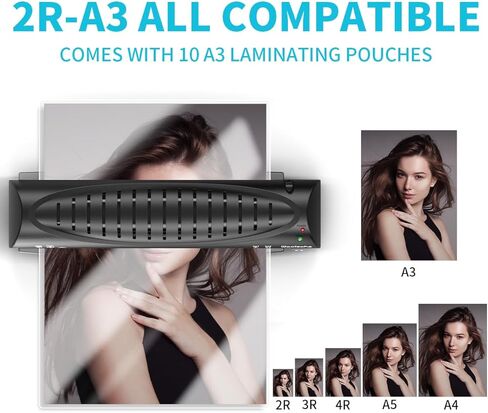 آلة تغليف Woolsche، تسخين سريع، تصفيح سريع، تصفيح A3/A4/A5/A6 للاستخدام المنزلي والمدرسة والمكتب in Kuwait