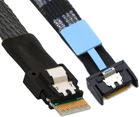 بطاقة PCI-E 5.0 M.2 M-Key إلى MCIO Mini Cool Edge IO أنثى محول المضيف لـ PCIe Nvme SSD 2280 2230 in Saudi Arabia