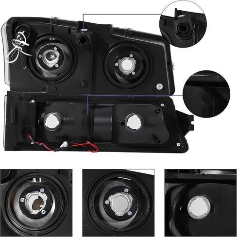 مجموعة مصابيح أمامية مضادة للضباب مع LED DRL مناسبة لـ 03 04 05 06 Chevy Silverado Avalanche 1500 2500 3500/07 Classic، الجانب الأيسر والأيمن (عاكس كهرماني لغطاء الكروم) in Saudi Arabia