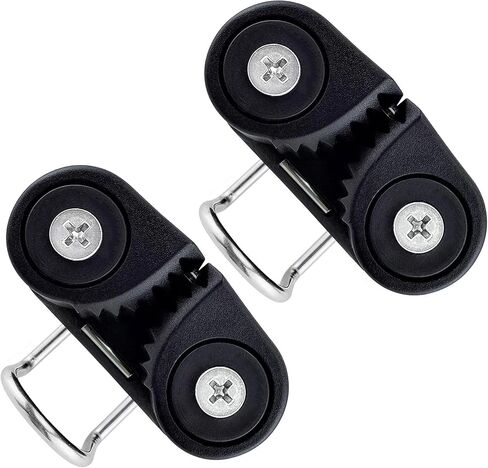 كام المربط مع حلقة رائدة، معدات المراكب الشراعية المتقدمة، معدات البيلاتيس قارب حبل الدخول السريع سلك الإبحار Fairlead (أسود، 2 قطعة) in Kuwait