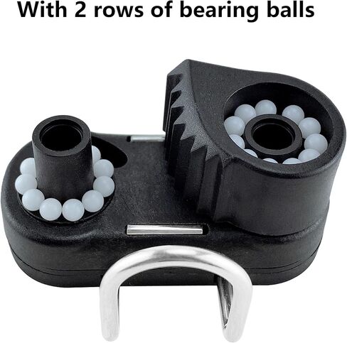 كام المربط مع حلقة رائدة، معدات المراكب الشراعية المتقدمة، معدات البيلاتيس قارب حبل الدخول السريع سلك الإبحار Fairlead (أسود، 2 قطعة) in Kuwait