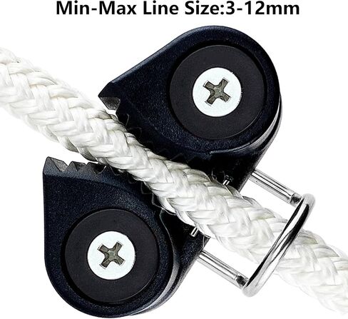 كام المربط مع حلقة رائدة، معدات المراكب الشراعية المتقدمة، معدات البيلاتيس قارب حبل الدخول السريع سلك الإبحار Fairlead (أسود، 2 قطعة) in Kuwait