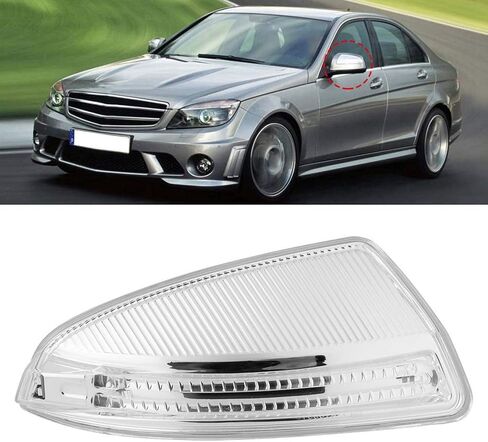 مصباح إشارة الانعطاف، 2 قطعة مصباح مرآة جانبي للسيارة مصباح إشارة الانعطاف مناسب لسيارة Mercedes Benz C-Class C250 C300 in Saudi Arabia