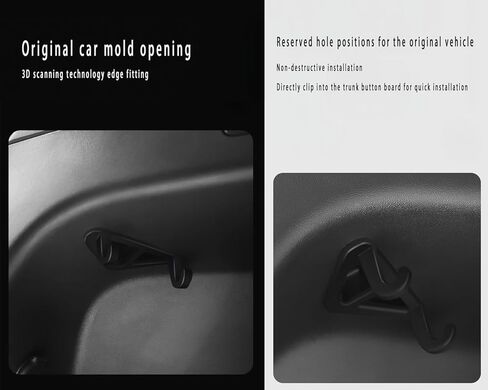خطاف حقيبة البقالة لصندوق السيارة من الملحقات الداخلية Tesla Model Y 2021-2023 (مجموعة سوداء مكونة من 1) in Kuwait
