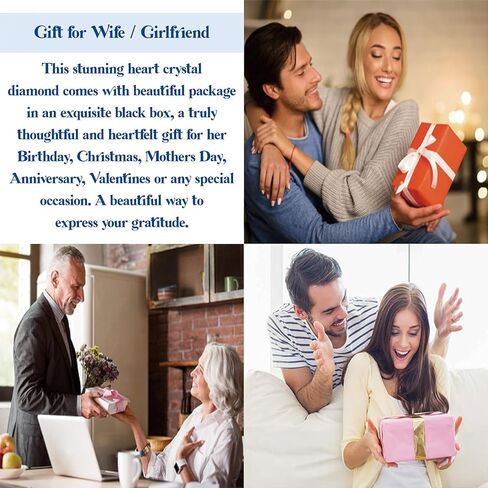 التقيت بك، لقد أحببتك، أنا أبقيك على شكل قلب كريستال ألماس 80 مم، ثقالة ورق ديكور، هدايا رومانسية لصديقتك وصديقها وزوجها، هدية حب لصديقتك في عيد الحب in Kuwait