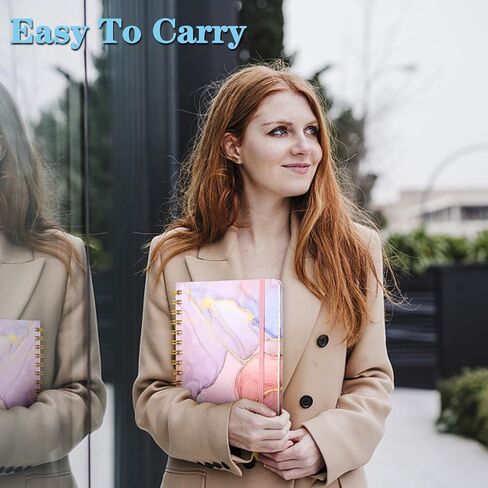 4 عبوات من دفاتر الملاحظات الحلزونية ذات الغلاف الصلب B5، مجلة دفتر ملاحظات مسطرة بالكلية، 7.5 بوصة × 10.2 بوصة، 640 صفحة يوميات للنساء والرجال، دفاتر ملاحظات جمالية للعمل والمدرسة (رخام B5) in Kuwait