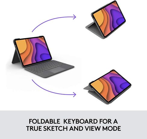 حافظة لوحة المفاتيح Logitech Folio Touch ذات الإضاءة الخلفية لجهاز iPad Air 10.9 الجيل الرابع والخامس in Saudi Arabia