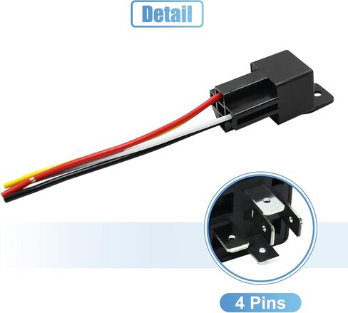uxcell JD-2912 4 Pin DC 36V 40A Universal Car Vehicle Motor Fuse Relay Switch Power with Harness in Saudi Arabia