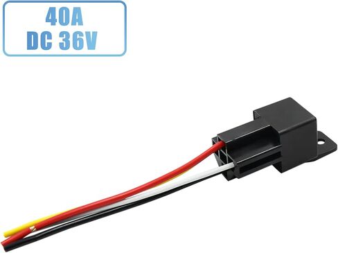 uxcell JD-2912 4 Pin DC 36V 40A Universal Car Vehicle Motor Fuse Relay Switch Power with Harness in Saudi Arabia