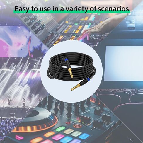 6.6 قدم (2 حزمة) 1/8 إلى 1/4 كابل ستيريو 6.35 ملم TRS إلى 6.35 ملم كابل صوت، كمبيوتر محمول، أجهزة المسرح المنزلي، مكبر الصوت ومكبرات الصوت in Kuwait