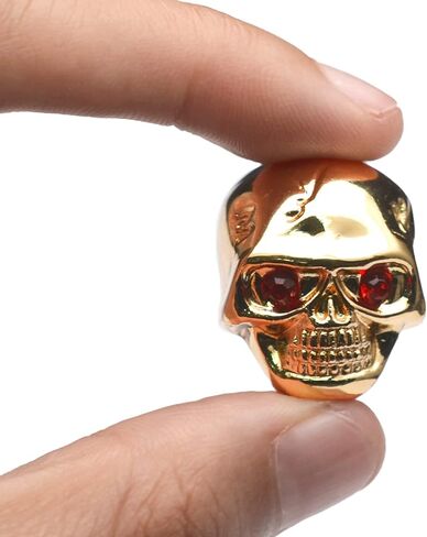 4 قطعة مقابض التحكم برأس الجمجمة المعدنية للجيتار الكهربائي أواني الجيتار لهجة التحكم في مستوى الصوت المقابض/أزرار الذهب in Kuwait