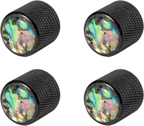 4Pcs Electric Guitar Dome Potentiometer Knob Volume Tone Control Knobs Abalone Top for 6mm Diameter Shaft Audio Knobs, Switch Knob and Bass Volume Control Knobs in Saudi Arabia