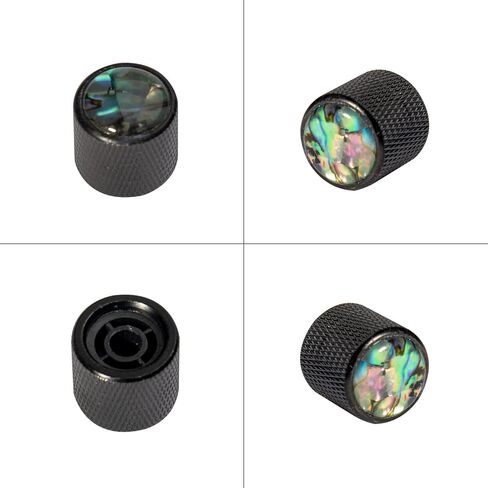 4Pcs Electric Guitar Dome Potentiometer Knob Volume Tone Control Knobs Abalone Top for 6mm Diameter Shaft Audio Knobs, Switch Knob and Bass Volume Control Knobs in Saudi Arabia